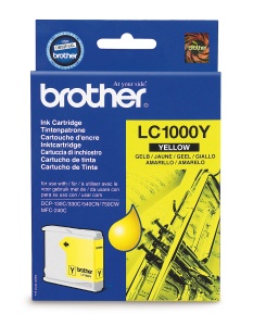 Inkoustová cartridge Brother DCP-330C, 540CN, 130C, LC-1000Y, žlutá, originál