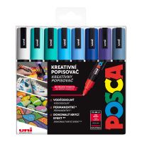 Sada akrylových popisovačů Uni Posca PC-5M, 8 ks, mix mořských tónů Sada akrylových popisovačů Uni Posca PC-5M, 8 ks, mix mořských tónů