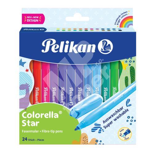 Fixy Pelikan Colorella, super omyvatelné, 24ks 1