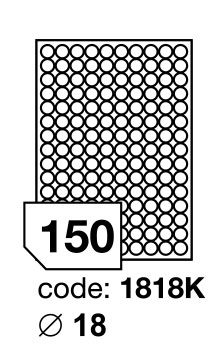 Samolepící etikety Rayfilm Office průměr 18 mm 300 archů, laser, R0119.1818KD