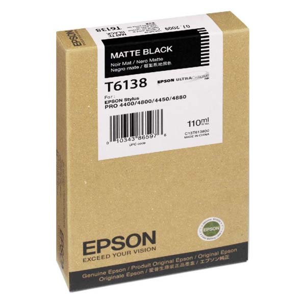 Inkoustová cartridge Epson C13T613800, Stylus Pro 4800, matte black, originál
