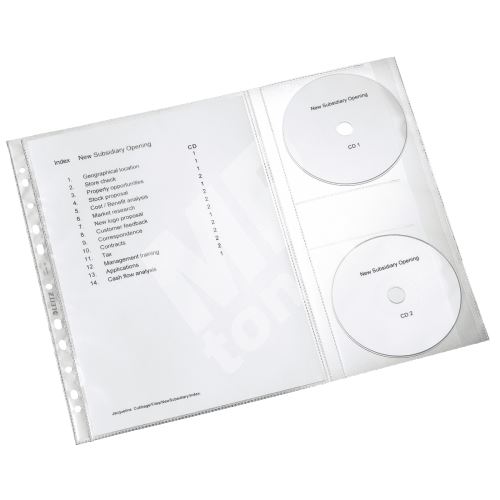 Leitz Combo plastové kapsy na CD A4 1