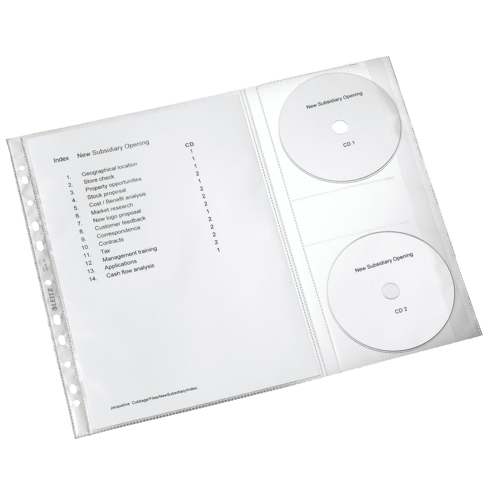 Plastové kapsy na CD Leitz Combo A4