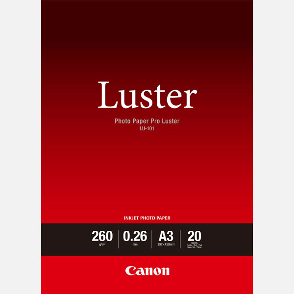 Canon LU-101 Photo Paper, foto papír, lesklý, bílý, A3, 260 g/m2, 20 ks