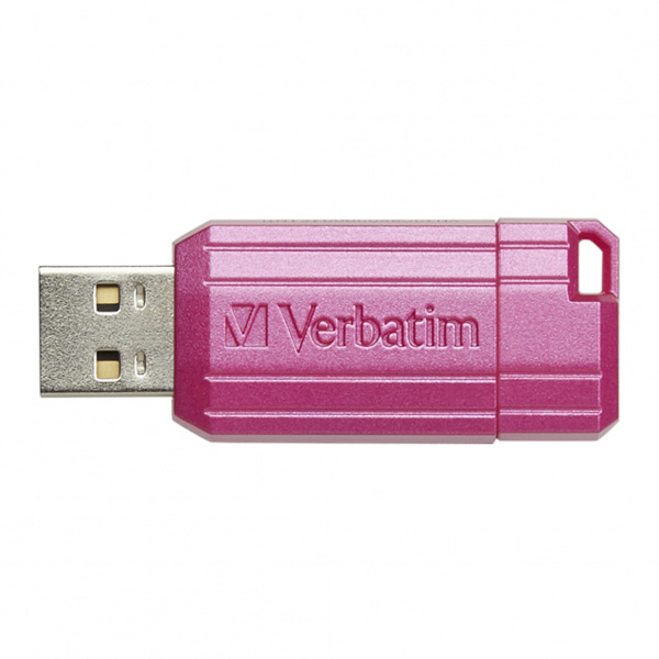 128GB Verbatim Store'n'Go PinStripe, USB flash disk 2.0, 49460, růžový
