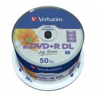 Verbatim DVD+R, DataLife PLUS 8,5 GB, 8x, cake box, 97693, 50-pack