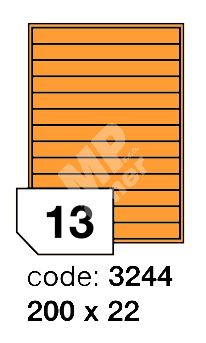 Samolepící etikety Rayfilm Office 200x22 mm 300 archů, fluo oranžová, R0133.3244D 1