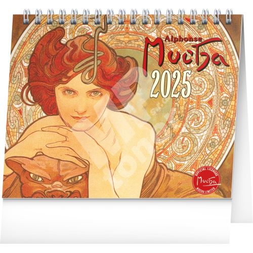 Stolní kalendář Notique  Alfons Mucha 2025, 16,5 x 13 cm 1