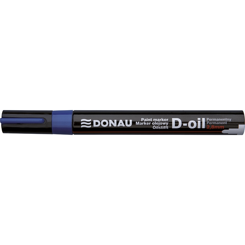 Lakový popisovač Donau D-oil, 2,8 mm, modrý