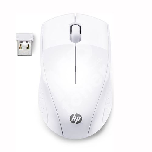 Myš HP 220, 1600DPI, 2.4 [GHz], optická Blue Led, 3tl., bezdrátová, Snow white 1
