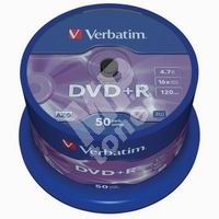 Verbatim DVD+R, DataLife PLUS, 4.7 GB, Scratch Resistant, Matte Silver/ 50 ks 1