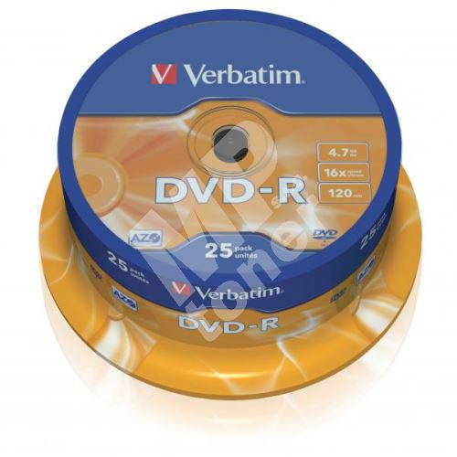 Verbatim DVD-R, DataLife PLUS, 4,7 GB, Scratch Resistant, cake box, 43522, 25-pack 1