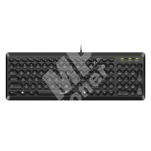 Klávesnice Genius Slimstar Q200, CZ/SK, tichá, drátová, černá 1