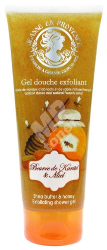 Jeanne en Provence Peelingový sprchový gel - Bambucké máslo a med, 200ml 1