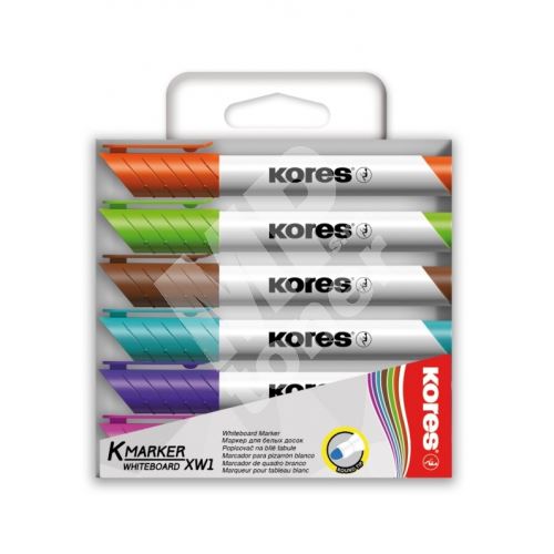 Kores K-Marker WhiteBoard, klínový hrot sada 6 barev 1