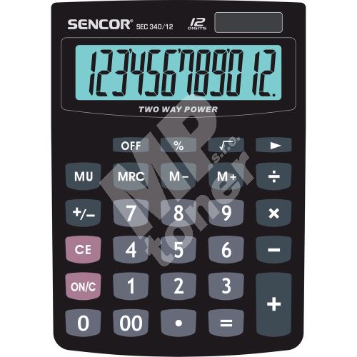 Kalkulačka Sencor SEC 340/12 Dual 1
