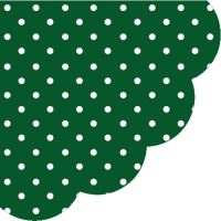 Ubrousky Paw R 32 x 32 cm, Dots Dark Green, 12ks