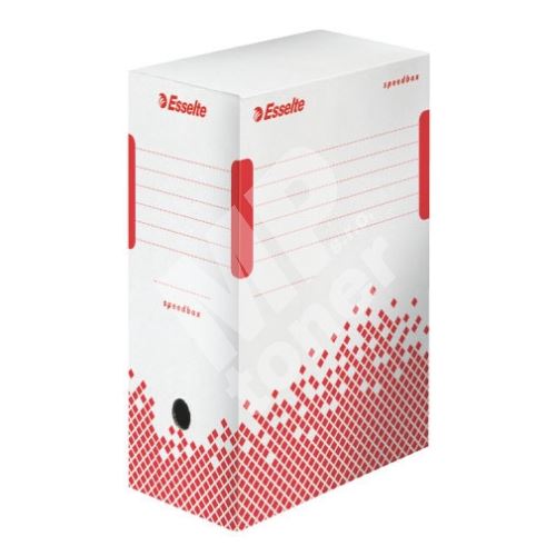 Archivační krabice Esselte Speedbox, 150 mm, bílá/ červená 1
