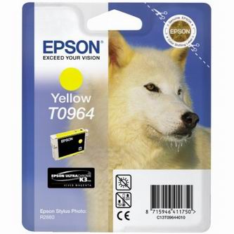 Inkoustová cartridge Epson C13T09644010, Stylus Photo R2880, žlutá, originál
