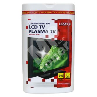Čisticí trhací ubrousky, pro LCD a plazma TV, domácí kino, dóza, 50ks, L 1
