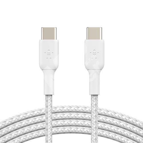Kabel oplétaný Belkin, USB-C - USB-C, 1m, bílý 1
