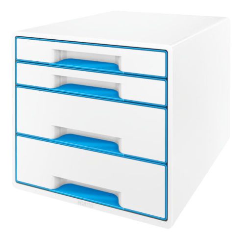 Zásuvkový box Leitz WOW, 4 zásuvky, světle modrý