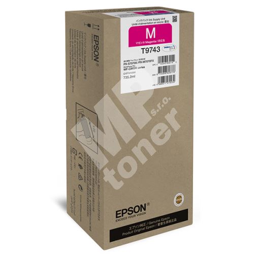 Inkoustová cartridge Epson C13T974300, WF-C869R, magenta, originál 1