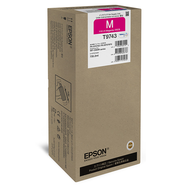 Inkoustová cartridge Epson C13T974300, WF-C869R, magenta, originál
