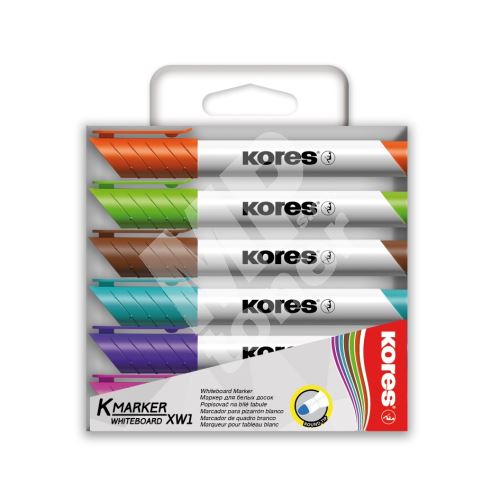 Kores K-Marker WhiteBoard, kulatý hrot sada 6 barev 2