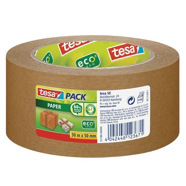 Balicí páska Tesa Pack, 50 mm x 50 m, papírová, ekologická