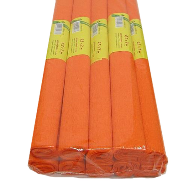 Krepový papír 50x200cm oranžový