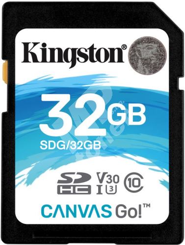 Kingston 32GB SDHC Canvas Go U3 V30 90R/45W 1