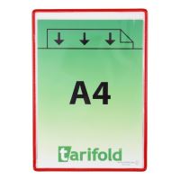Rámeček s kapsou djois samolepicí, A4, otevřený shora, nepermanentní, červený, 5 ks