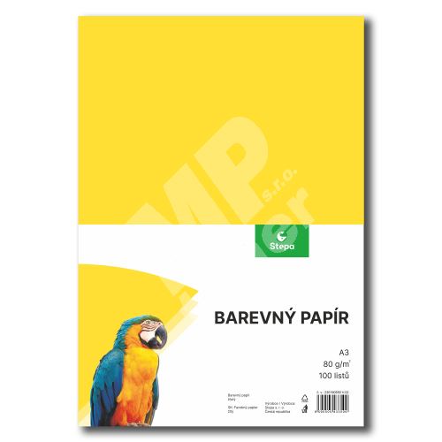 Náčrtkový papír barevný žlutý A3,100 listů 1