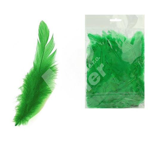 Peří barevné Luma, zelené, 10g 1