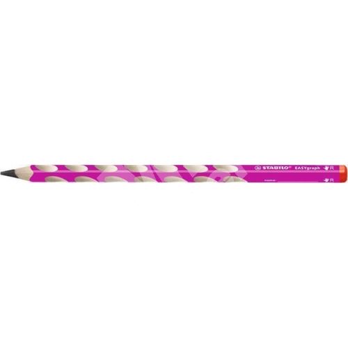 Grafitová tužka Stabilo EASYgraph, růžová, pro praváky, HB 1