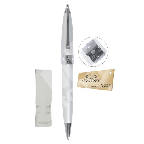 Kuličkové pero Concorde Lady Pen, bílé tělo, elegantní pouzdro 1