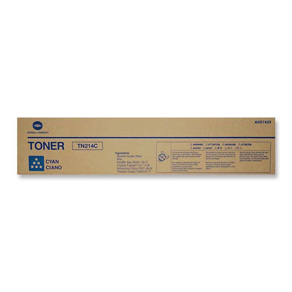 Toner Konica Minolta TN-214C, Bizhub C200, cyan, A0D7454, originál