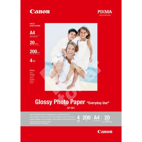 Canon Glossy Photo Paper, foto papír, lesklý, GP-501, bílý, A4, 210 g/m2, 20 ks 1