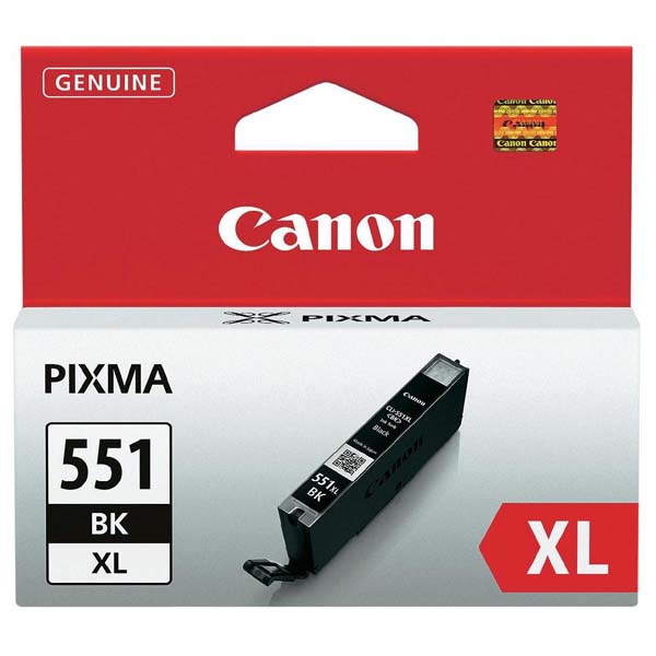 Inkoustová cartridge Canon CLI-551Bk XL, iP7250, MG5450, MG6350, black, originál