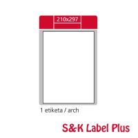 Samolepící etikety SK LABEL Plus A4 210 x 297 mm, 100 archů