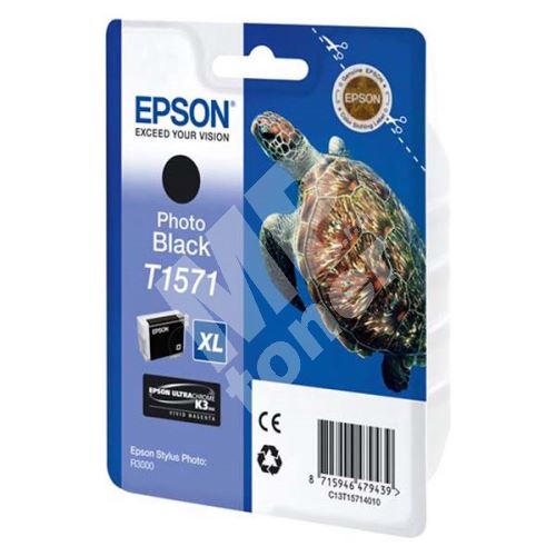 Cartridge Epson Stylus Photo R3000, C13T15714010, photo black, originál 1