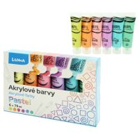 Barvy akrylové Luma Pastel sada 6 barev, 75ml