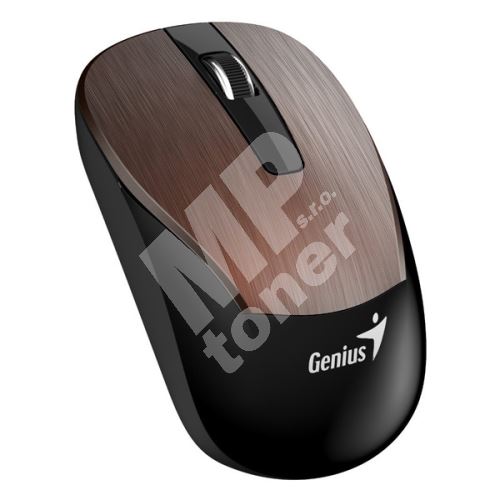 Myš Genius Eco-8015, 1600DPI, optická, 3tl., bezdrátová USB, kávová 1