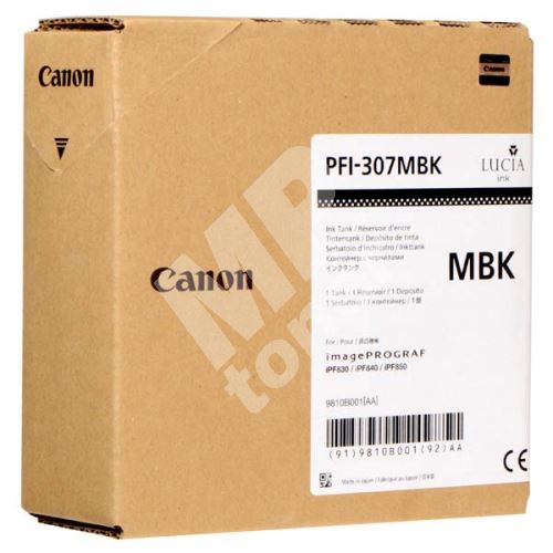 Cartridge Canon PFI-307MB, 9810B001, black, originál 1