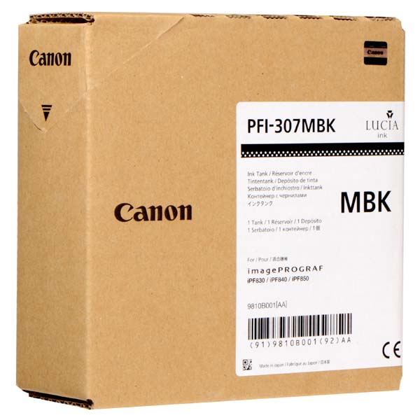 Inkoustová cartridge Canon PFI-307MB, iPF-830, 840, 850, black, originál