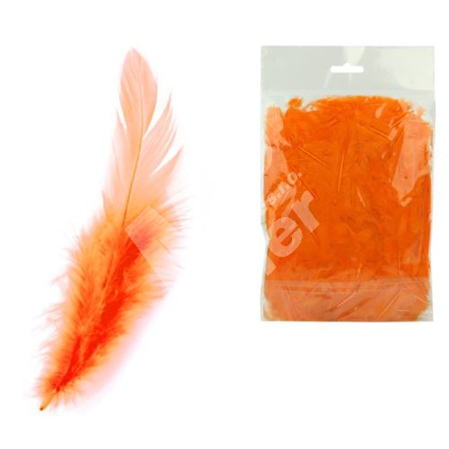 Peří barevné Luma, oranžové, 10g 1