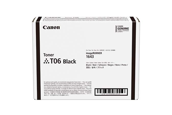 Toner Canon T06, imageRUNNER 1643i, 1643iF, 3526C002, black, originál