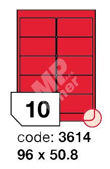 Samolepící etikety Rayfilm Office 96x50,8 mm 300 archů, matně červená, R0122.3614D 1