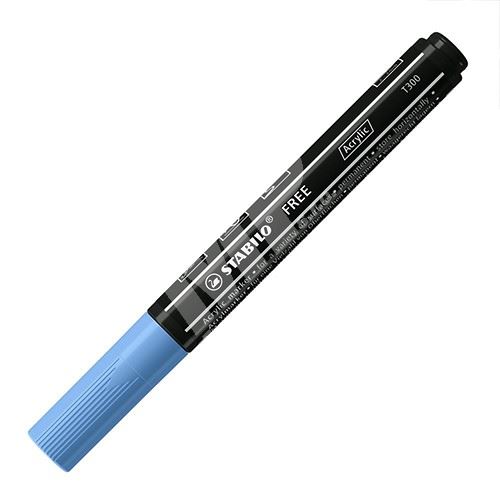 STABILO FREE Acrylic akrylový popisovač T300 Kulatý hrot 2-3 mm - kobaltově modrý 1